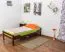 Einzelbett "Easy Premium Line" K1/1n, Buche Vollholz massiv Dunkelbraun - Maße: 90 x 200 cm