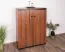 Kommode Mojokerto 19, Farbe: Walnuss / Schwarz - Abmessungen: 121 x 80 x 39 cm (H x B x T)