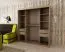 180 cm breiter Kleiderschrank mit 2 Türen | 10 Fächer | Farbe: Sonoma Eiche / Weiß Abbildung