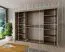 Schiebetürenschrank / Kleiderschrank Jan 06A, Farbe: Eiche Sonoma / Weiß matt - Abmessungen: 200 x 250 x 62 cm ( H x B x T)