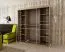 Schiebetürenschrank / Kleiderschrank Jan 04B mit Spiegel, Farbe: Weiß Matt / Eiche Sonoma - Abmessungen: 200 x 180 x 62 cm ( H x B x T)