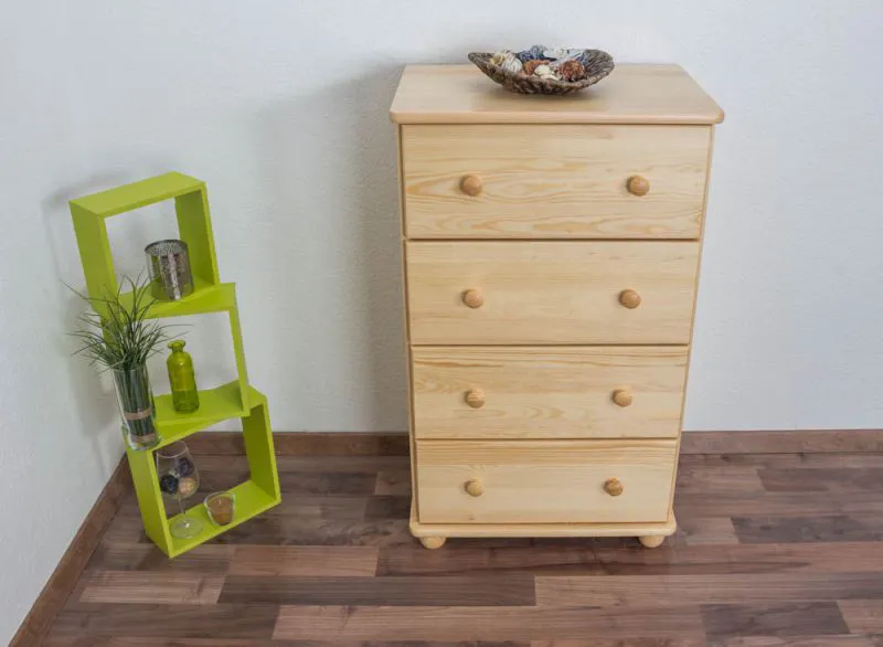 Kommode mit Schubladen Vollholz 60 cm