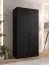 Kleiderschrank | 1 Fach | Farbe: Schwarz | 1 Kleiderstange | Soft-Close-Funktion | 1 Meter breit | Griffe: Schwarz | ABS-Kanten | Maße: 100 x 52 x 202 cm