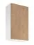 Küchenhängeschrank | 1 Drehtür | Farbe: Weiß / Eiche Puccini | Soft-Close Funktion | 3 Fächer | 60 x 32 x 100 cm | hochwertig Verarbeitet | Türanschlag: Rechts
