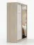 2 Meter breiter Schiebetürenschrank / Kleiderschrank mit Spiegel | Weiß / Eiche | Gorski 30 | 218 x 203 x 61 cm | 2 Türen | 6 Fächer | Zweifarbig