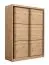 Kleiderschrank / Schiebetürenschrank mit sechs Fächer Panevo 02, Farbe: Eiche Artisan, eine Kleiderstange, Maße: 215,5 x 166 x 60 cm, stilvoll