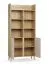 Regal mit zwei Türen | Farbe: Eiche / Beige | 10 Fächer | Maße: 94,5 x 38 x 204 cm | Soft-Close-Funktion | ABS-Kantenschutz | Beine: Kiefernholz