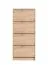 Schuhschrank Gradide 03, vier Kipptüren, Farbe: Eiche Sonoma, effektiv und funktional, ABS-Kanten, acht Fächer, Maße: 155,5 x 67 x 28 cm, Griffe: Grau