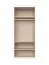 Kleiderschrank mit einer Spiegeltür Neiafu 03, verstellbare Füße, Soft-Close-Funktion, Farbe: Kaschmir, Maße: 224 x 92 x 56 cm, drei Einlegeböden