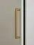 Falttür / Kleiderschrank | Farbe: Beige | 3 Schubladen | 3 Kleiderstangen | 163 x 60 x 240 cm | Griffe: Gold | inkl. LED-Beleuchtung mit Bewegungssenor