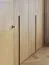 Falttür / Kleiderschrank | Farbe: Eiche | 3 Schubladen | 3 Kleiderstangen | 200 x 60 x 240 cm | inkl. LED-Beleuchtung mit Sensor | Soft-Close-Funktion