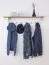 Garderobe Kiefer Vollholz massiv weiß / braun Lagopus 01 – Abmessungen: 25 x 100 x 25 (H x B x T)