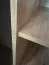 Platzsparender Kleiderschrank Mina mit Schiebetüren in Weiß/Schwarz gehalten, Anti Staubbürsten enthalten, viel Stauraum, 235,2 x 130 x 60 cm, modern