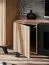 TV-Unterschrank Nordkapp 05, Farbe: Hickory Jackson / Schwarz - Abmessungen: 52 x 160 x 45 cm (H x B x T), mit zwei Fächern und einen Schwarzen Biokamin