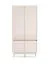 Kleiderschrank / Drehtürenschrank Humboldt 01 | Beine: Metall | 4 Türen | 1 Kleiderstange | Maße: 92 x 53 x 193 cm | Farbe: Eiche Cremona / Kaschmir 