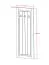 Garderobe Gyronde 26, Kiefer massiv Vollholz, weiß lackiert - 130 x 47 x 2 cm (H x B x T)