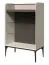 Wohnzimmer - Set B Manono | 4-teilig | Farbe: Creme | LED-Beleuchtung | Soft Close System | Metallbeine