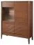 Vitrine mit Glastür links Gorica 05, in Eiche Rustikal, 140 x 111 x 45 cm, mit LED-Beleuchtung, Soft Close System, teilmassiv, Antisol-Glas Bronze