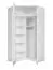 Aufsatz für Drehtürenschrank / Eckkleiderschrank Messini 06, Farbe: Weiß / Weiß Hochglanz - Abmessungen: 40 x 117 x 117 cm (H x B x T)