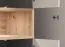 Drehtürenschrank / Kleiderschrank | Farbe: Kaschmir / Eiche Artisan | 1 Spiegeltür | 135 x 56 x 227 cm | zwei Schubladen | fünf Fächer | zwei Kleiderstangen