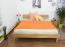 Futonbett / Massivholzbett mit Kopfteil Wooden Nature 01, Eiche geölt, Liegefläche 180 x 200 cm, auffallendes Kopfteil, starke Rahmenbretter