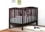 Gitterbett / Kinderbett Kiefer massiv Vollholz Walnussfarben 103, inkl. Lattenrost - 60 x 120 cm (B x L) 