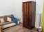 Kleiderschrank Kiefer Vollholz massiv Nussfarben 007 - Abmessung 190 x 80 x 60 cm (H x B x T)