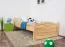 Kinderbett / Jugendbett Kiefer massiv Vollholz natur 82, inkl. Lattenrost - 100 x 200 cm (B x L)