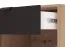 Modernes Wohnzimmer Komplett - Set B Zvesdara, 6-teilig, in Eiche Artisan / Schwarz, zwei Vitrinen, ein TV-Schrank, ein Wandregal, eine Kommode, ein Couchtisch, ABS-Kanten