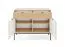 Kommode | Farbe: Eiche Vicenza | geriffelte Front | Griffe & Beine: Schwarz | 2 Schubladen | Maße: 104 x 39 x 83 cm | 2 Türen | ABS-Kanten | 4 Fächer
