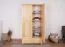 Kleiderschrank Kiefer Vollholz massiv natur Junco 08B - Abmessung 195 x 102 x 59 cm (H x B x T)