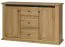 Schlafzimmer Komplett - Set A "Matam" mit Futonbett 140x200, Nachtkommode, Kleiderschrank, Kommode, Spiegel, Farbe: Eiche, inkl. Lattenrost