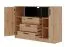 Kommode | Fafe 05 | 137 x 40 x 95 cm | Eiche Artisan / Schwarz | 2 Türen | Zweifarbig | 3 Schubladen | 7 Fächer | Soft Close System | reichlich Stauraum