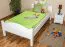 Bettrahmen für Kinder / Kinderbett 100 x 200 cm | Massivholz: Buche | Weiß Lackiert Abbildung