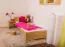 Kinderbett 80 x 200 cm | Massivholz: Kiefer | Natur Lackiert Abbildung