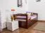 Buche Schubladenbett Bettgestell 90 x 200 cm Dunkelbraun Abbildung