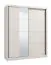 Kleiderschrank mit einer Spiegeltür Apatin 02, Schiebetürenschrank, zwei Kleiderstangen, 1,8 Meter breit, fünf Fächer, Farbe: Kaschmir, Maße: 215,5 x 180 x 60 cm