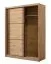 Kleiderschrank / Schiebetürenschrank mit sechs Fächer Panevo 02, Farbe: Eiche Artisan, eine Kleiderstange, Maße: 215,5 x 166 x 60 cm, stilvoll