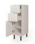 Kommode | Kaschmir | Lamellen Design | Push-to-open Funktion | 1 Drehtür | 2 Fächer | 2 Schubladen | 30 x 40 x 93,5 cm | für Vorraum oder Wohnzimmer
