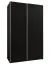 Kleiderschrank / Schiebetürenschrank | ABS-Kantenschutz | 245,5 x 150 x 64 cm | 6 Fächer | 2 Kleiderstangen | 2 Schiebetüren | Soft-Close | Farbe: Schwarz