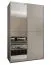 Kleiderschrank / Schiebetürenschrank | 245,5 x 160 x 64 cm | 11 Fächer | Farbe: Kaschmir | 2 Kleiderstangen | 2 Schiebetüren | Spiegel | Soft-Close