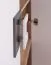 Kinderzimmer - Drehtürenschrank / Eckkleiderschrank Fabian 02, Farbe: Eiche Hellbraun / Weiß / Grau - 190 x 87 x 87 cm (H x B x T)