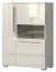 Vitrine Garim 15, Farbe: Beige Hochglanz - 123 x 90 x 40 cm (H x B x T)