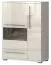 Vitrine Garim 14, Farbe: Beige Hochglanz - 123 x 90 x 40 cm (H x B x T)