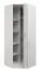 Drehtürenschrank / Eckkleiderschrank Muros 06, Farbe: Eiche Weiß - 222 x 87 x 50 cm (H x B x T)