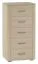 Kommode Kainanto 04, Farbe: Eiche / Grau - Abmessungen: 112 x 56 x 41 cm (H x B x T)