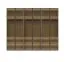 Sechstüriger Kleiderschrank mit Glastüren inkl. Innenbeleuchtung Neiafu 21, Farbe: Kaschmir, Maße: 224 x 272 x 56 cm, drei Kleiderstangen, Soft-Close-Funktion