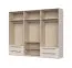 Drehtürenschrank mit vier Schubladen Neiafu 24, Farbe: Kaschmir, Soft-Close-System, Maße: 224 x 272 x 56 cm, drei Kleiderstangen, für Schlafzimmer