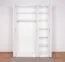 Drehtürenschrank / Kleiderschrank Muros 04, Farbe: Weiß - 222 x 150 x 52 cm (H x B x T)