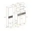 Garderobe mit Sitzkissen Sviland 08, Farbe: Eiche Wellington / Weiß - Abmessungen: 200 x 210 x 35 cm (H x B x T), mit genügend Stauraum